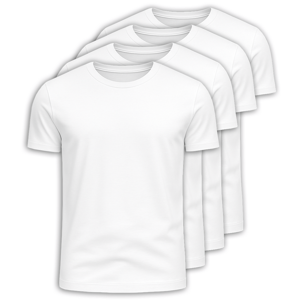 Kit 4 Camisetas 100% Algodão Panigale