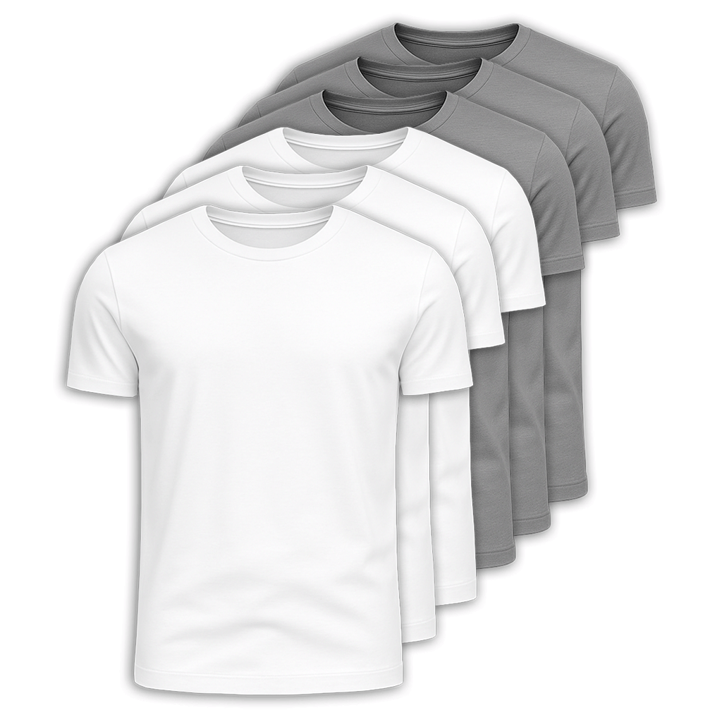 Kit 6 Camisetas 100% Algodão Panigale