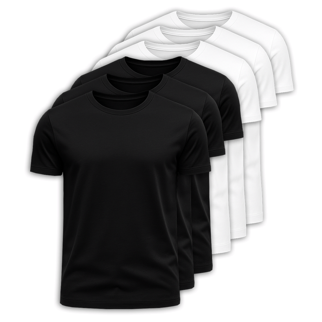 Kit 6 Camisetas 100% Algodão Panigale