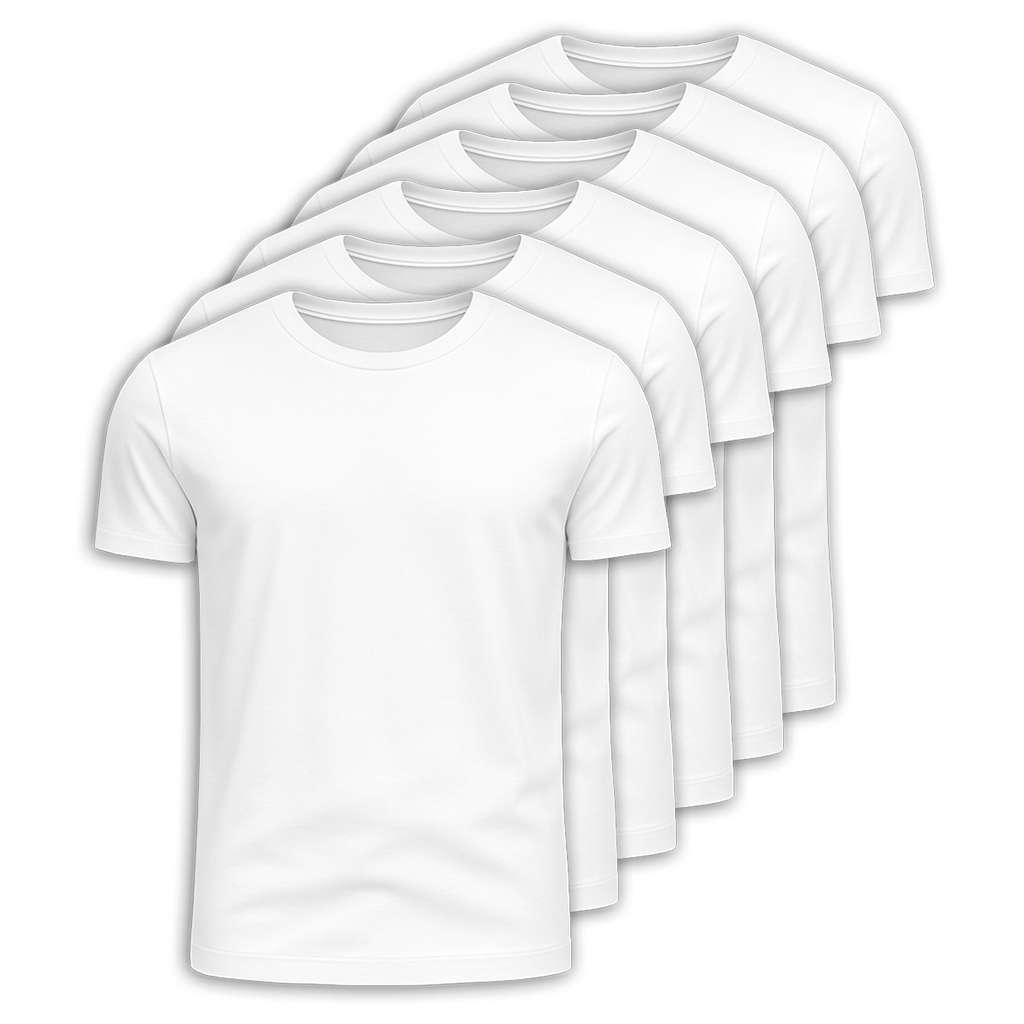 Kit 6 Camisetas 100% Algodão Panigale
