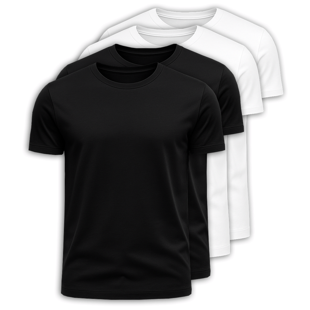 Kit 4 Camisetas 100% Algodão Panigale